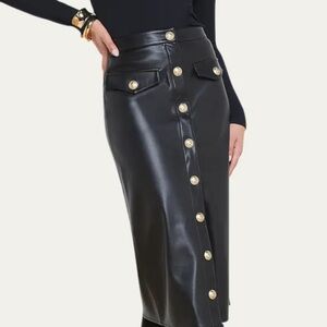 L'AGENCE Milan Faux Leather MIDI Skirt. Perfect Condition.